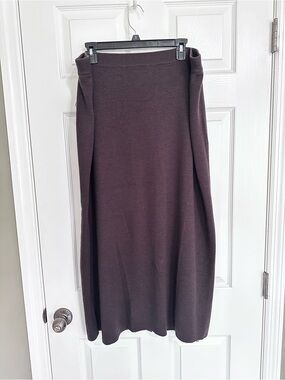 Women's Knit Maxi Skirt - Chocolate Brown